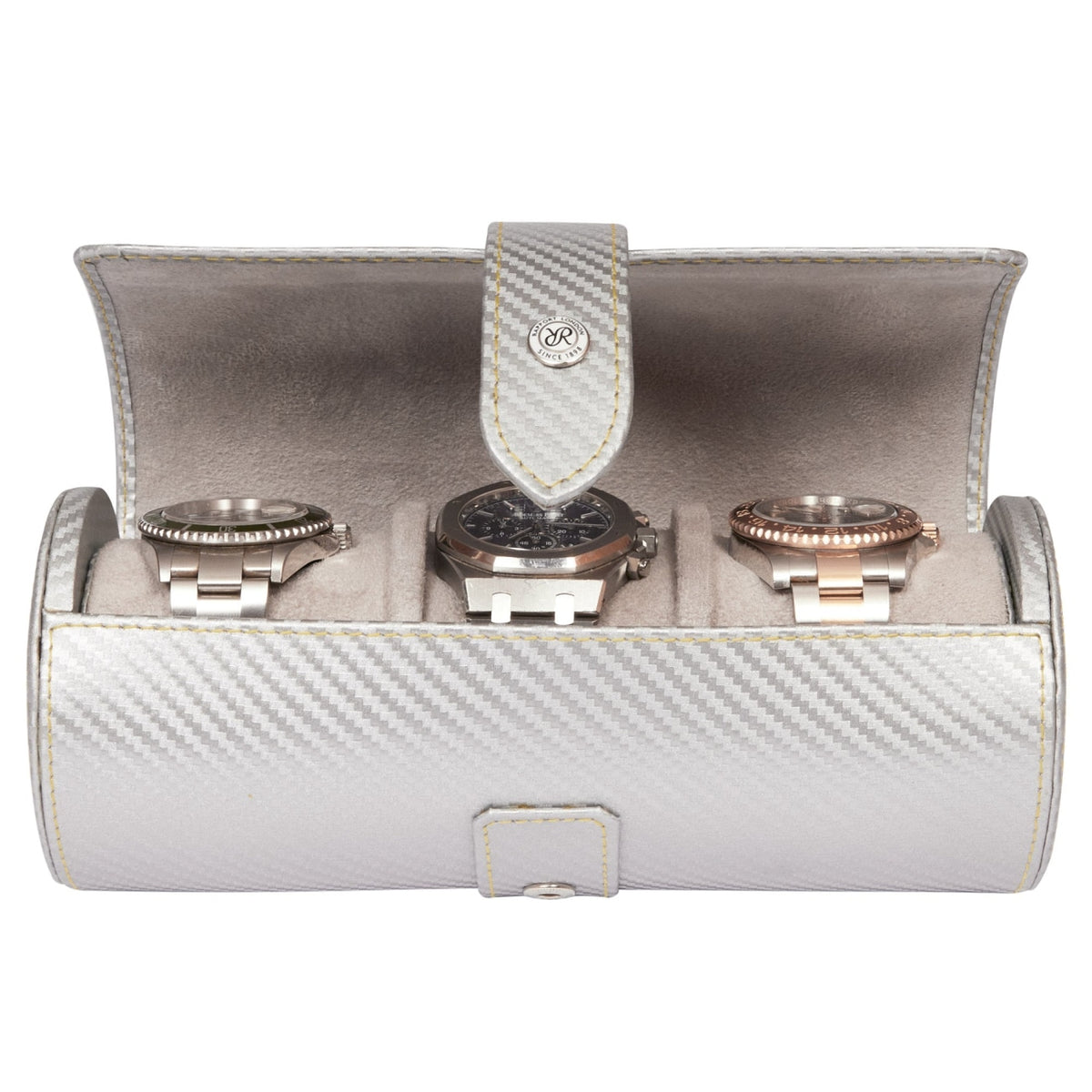 Rapport London Watch Box - Carbon Three Watch Roll | Manfredi Jewels