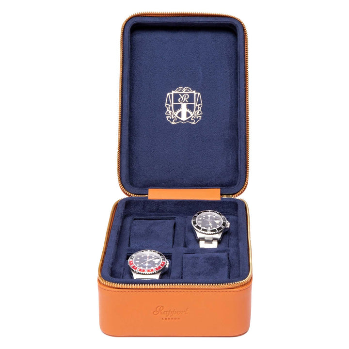 Rapport London Watch Box - Hyde Park Four Watch Zip Case | Manfredi Jewels