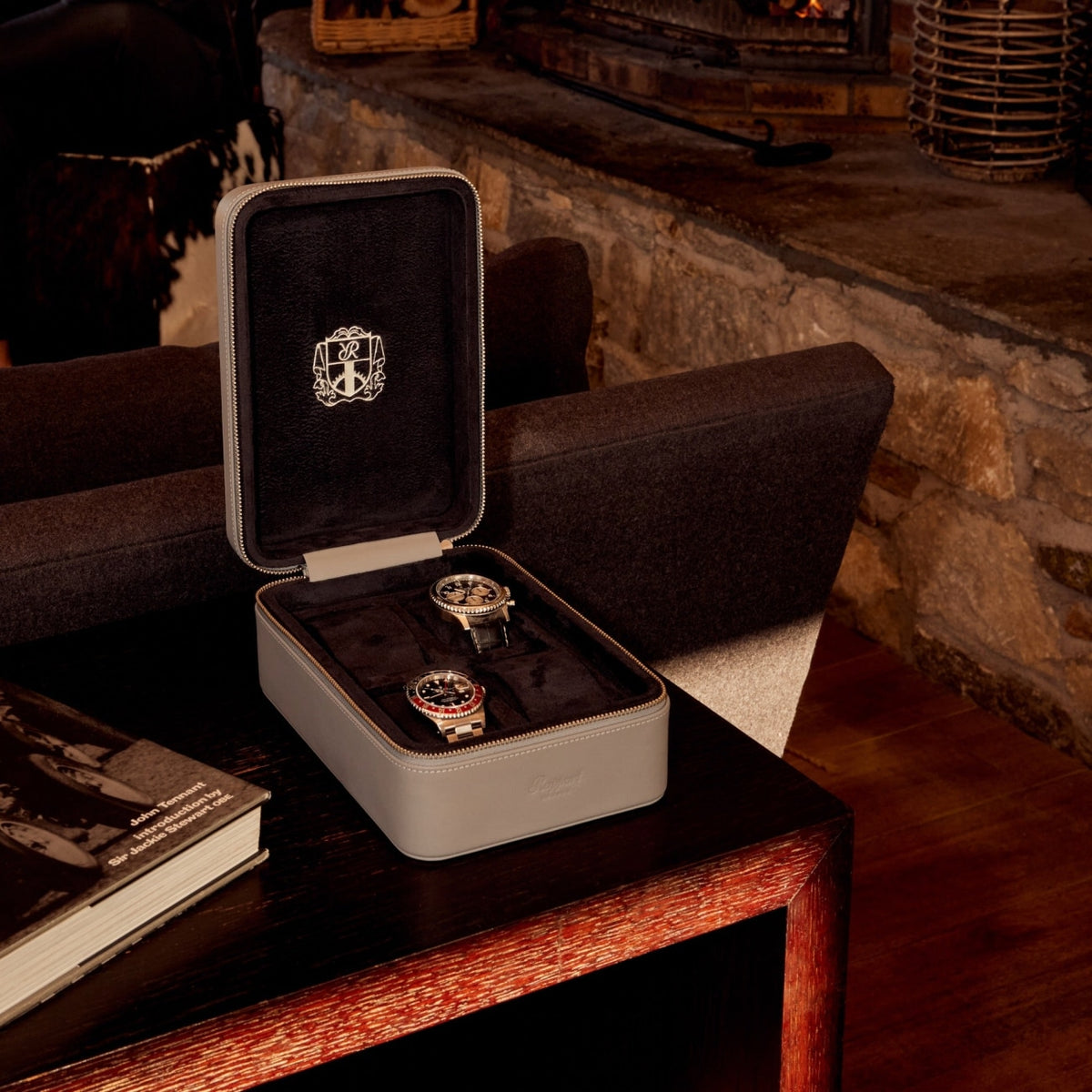Rapport London Watch Box - Hyde Park Four Watch Zip Case | Manfredi Jewels