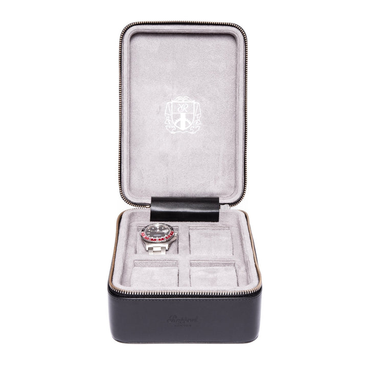 Rapport London Watch Box - Hyde Park Four Watch Zip Case | Manfredi Jewels