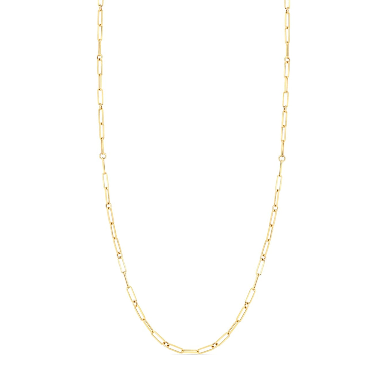 Roberto Coin Jewelry - 18K FINE PAPERCLIP LINK 17″CHAIN | Manfredi Jewels