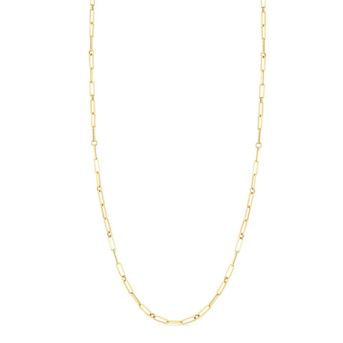 Roberto Coin Jewelry - 18K FINE PAPERCLIP LINK 17″CHAIN | Manfredi Jewels