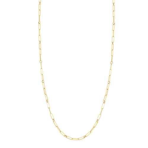 Roberto Coin Jewelry - 18K FINE PAPERCLIP LINK 17″CHAIN | Manfredi Jewels