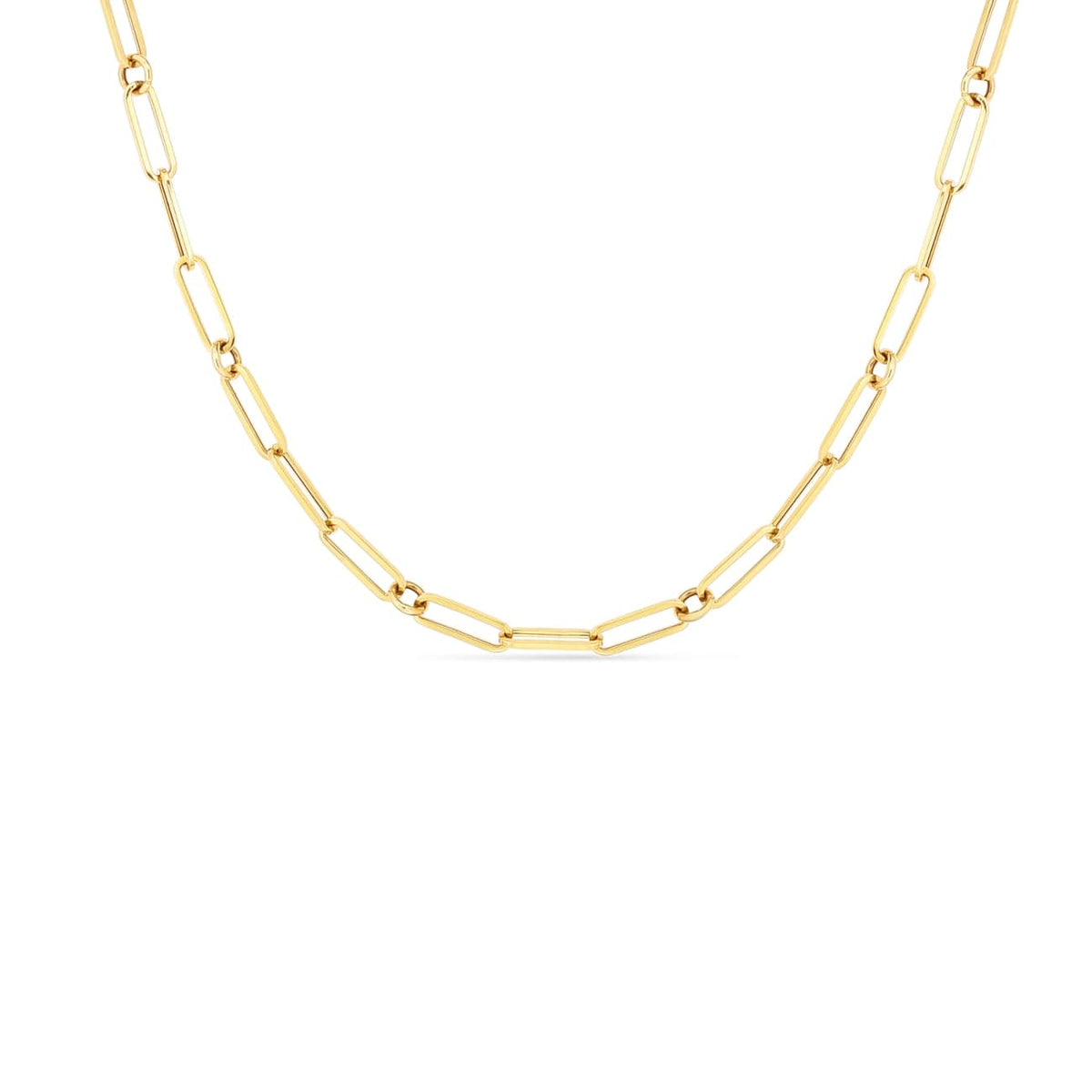 Roberto Coin Jewelry - 18K FINE PAPERCLIP LINK 8″CHAIN | Manfredi Jewels