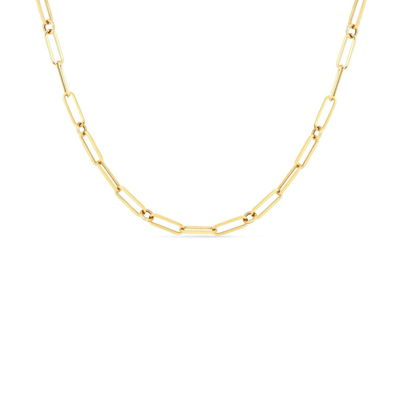 Roberto Coin Jewelry - 18K FINE PAPERCLIP LINK 8″CHAIN | Manfredi Jewels