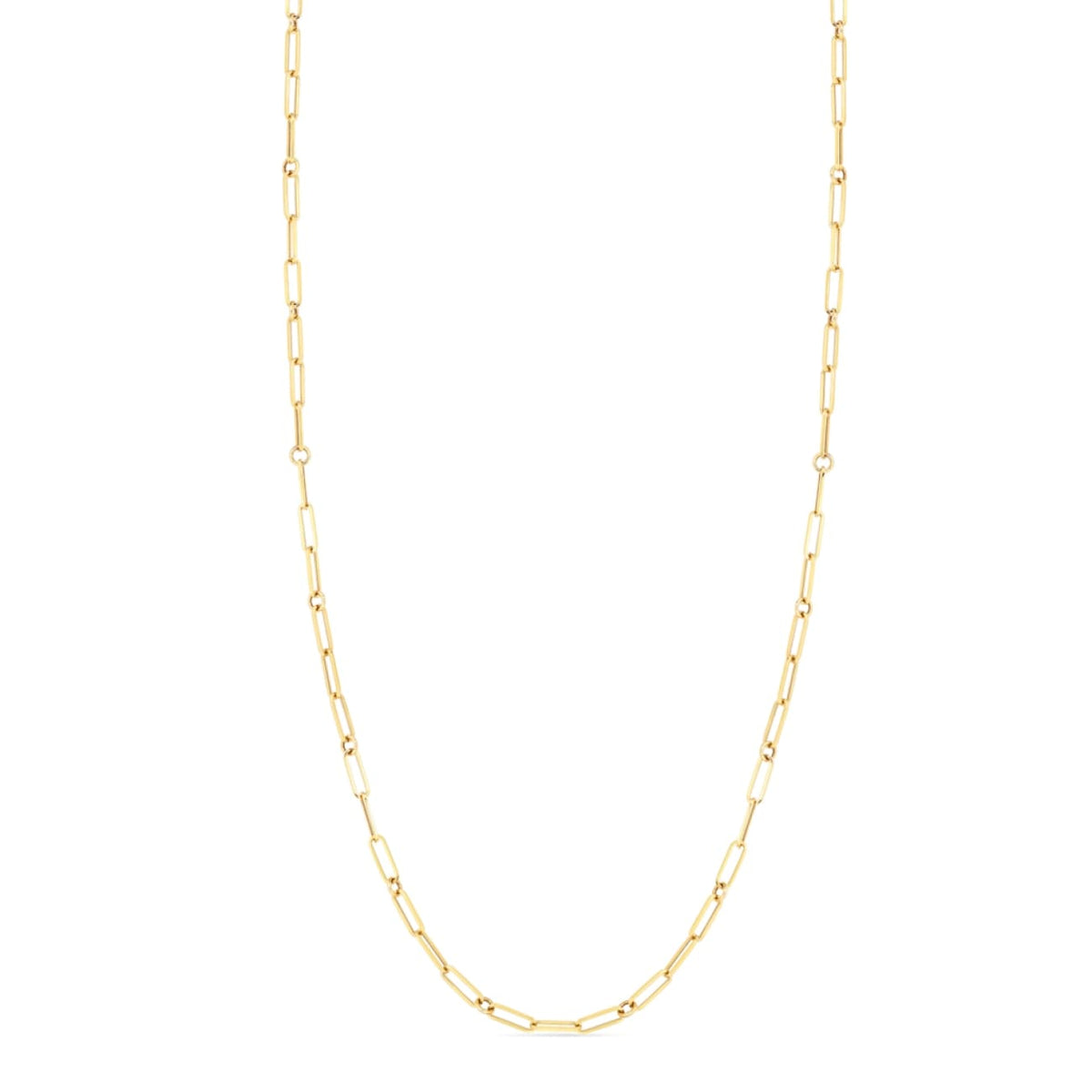 Roberto Coin Jewelry - 18K FINE PAPERCLIP LINK 8″CHAIN | Manfredi Jewels
