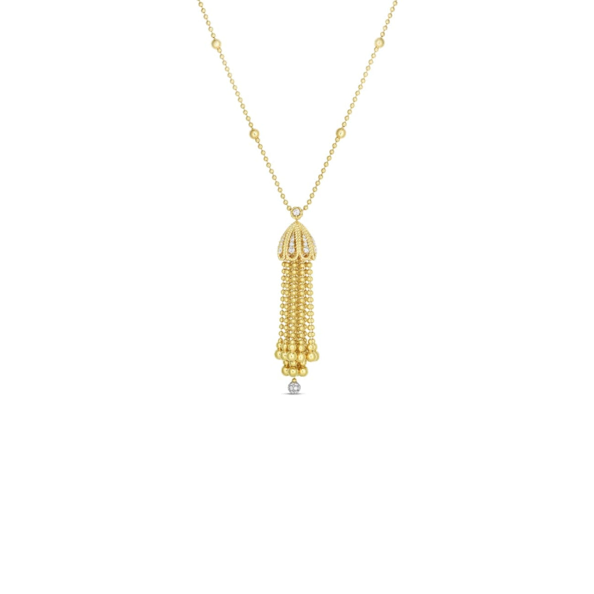 Roberto Coin Jewelry - 18K Yw Diamond Barocco Tassel Necklace/Bracelet 7772798Ay37X | Manfredi Jewels