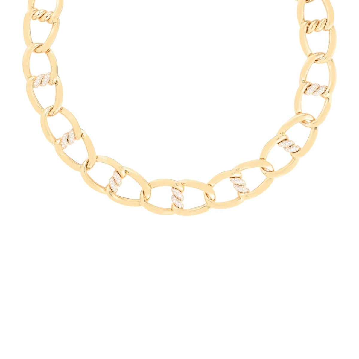 Roberto Coin Jewelry - Cialoma 18K Yellow Gold Diamond Knot Necklace | Manfredi Jewels