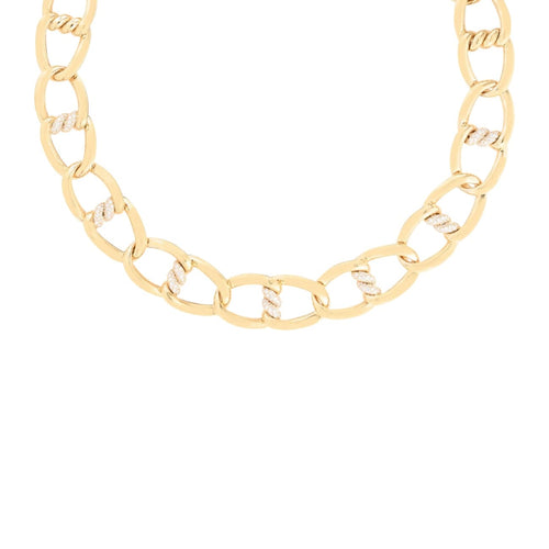 Roberto Coin Jewelry - Cialoma 18K Yellow Gold Diamond Knot Necklace | Manfredi Jewels