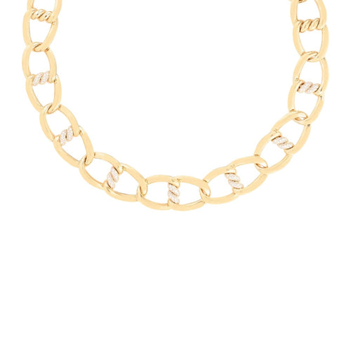 Roberto Coin Jewelry - Cialoma 18K Yellow Gold Diamond Knot Necklace | Manfredi Jewels