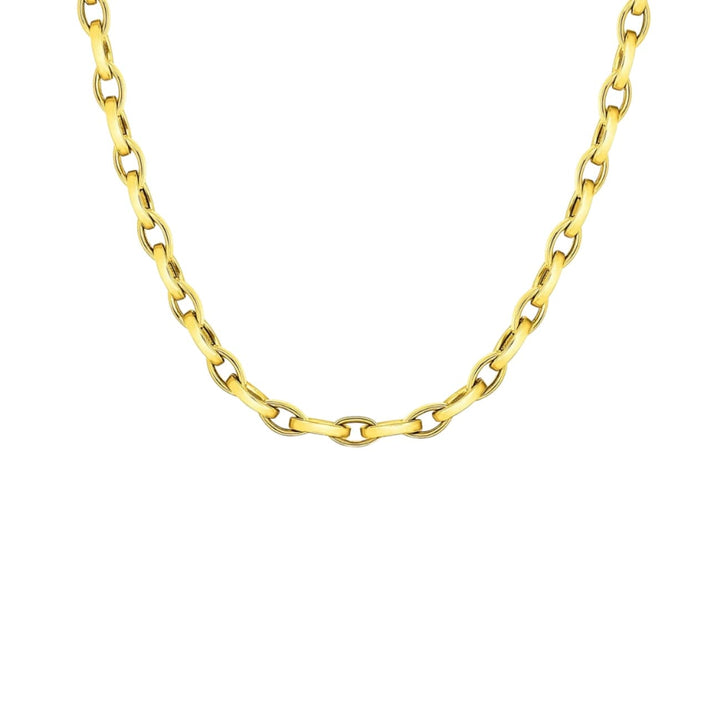Roberto Coin Jewelry - Designer Gold 18K Yellow Gold Almond Link Chain Necklace | Manfredi Jewels