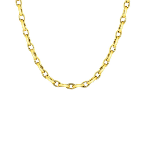 Roberto Coin Jewelry - Designer Gold 18K Yellow Almond Link Chain Necklace | Manfredi Jewels