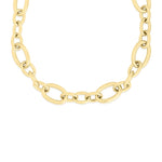 Roberto Coin Jewelry - Designer Gold 18K Yellow Alternating Oval Link Chain Necklace | Manfredi Jewels