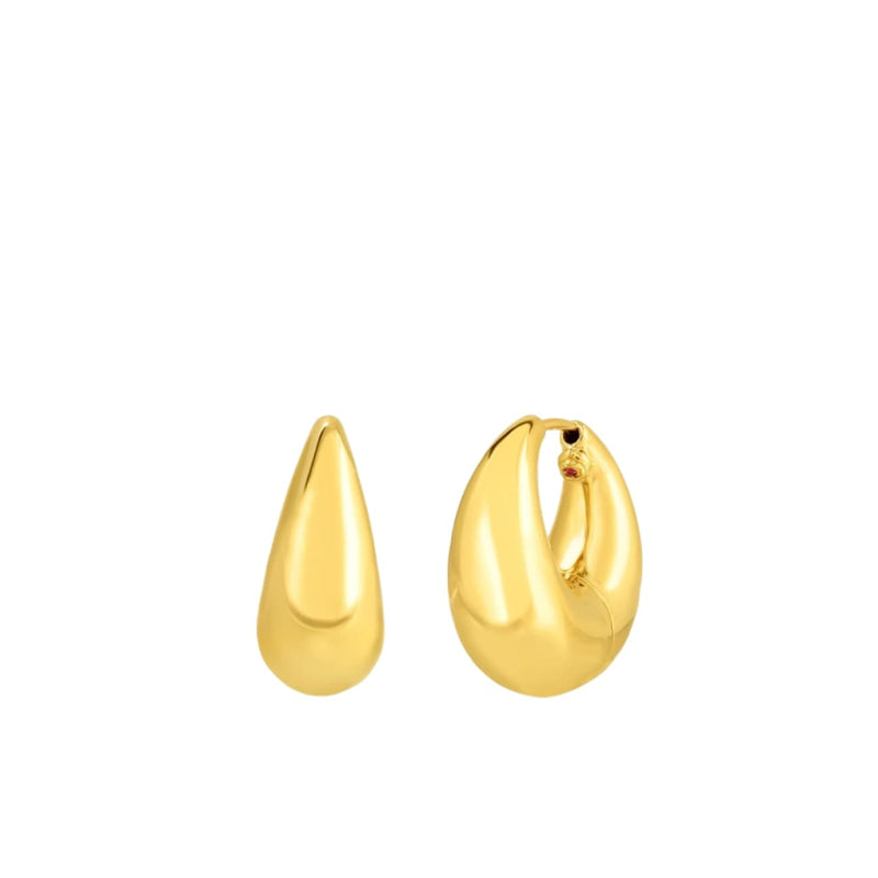 Roberto Coin Jewelry - Designer Gold 18K Yellow Gold Huggie Hoop Earrings | Manfredi Jewels