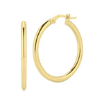 Roberto Coin Jewelry - Designer Gold 18K Yellow Oval Hoop Earrings | Manfredi Jewels
