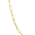 Roberto Coin Jewelry - Designer Gold 18K Yellow Shiny & Fluted Paperclip Chain Necklace | Manfredi Jewels