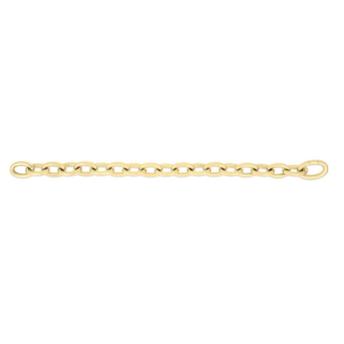 Roberto Coin Jewelry - Designer Gold 18K Yellow Small Oval Link Bracelet | Manfredi Jewels