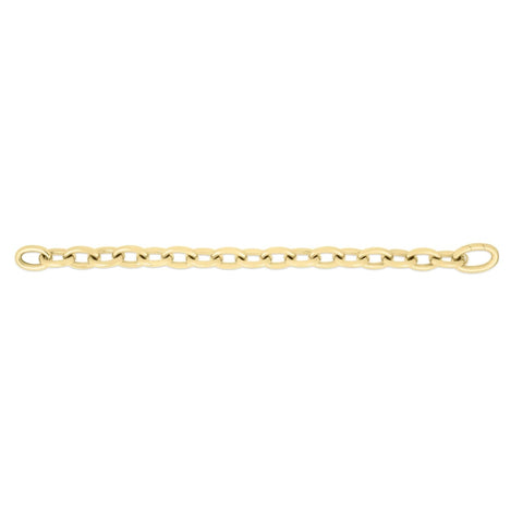 Designer Gold 18K Yellow Gold Small Oval Link Bracelet