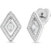 Roberto Coin Jewelry - Diamante 18K White Gold Diamond Stud Earrings | Manfredi Jewels