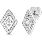 Roberto Coin Jewelry - Diamante 18K White Gold Diamond Stud Earrings | Manfredi Jewels
