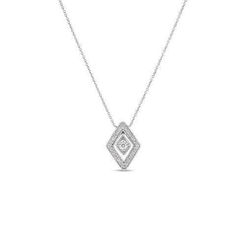Roberto Coin Jewelry - Diamante 18K White Gold Small Diamond Necklace | Manfredi Jewels