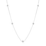 Roberto Coin Jewelry - Diamonds By The Inch 18K White Gold 5 Station Diamond Necklace | Manfredi Jewels