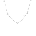 Roberto Coin Jewelry - Diamonds By The Inch 18K White Gold 5 Station Flower Diamond Necklace | Manfredi Jewels
