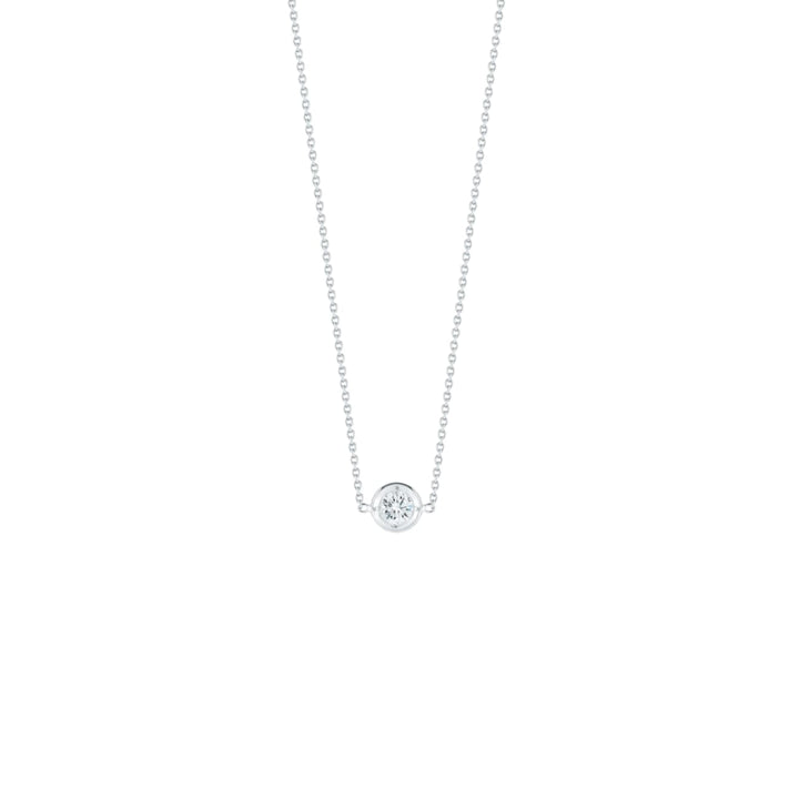 Roberto Coin Jewelry - Diamonds By The Inch 18K White Gold Single Station Diamond Necklace | Manfredi Jewels