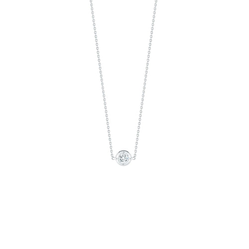 Roberto Coin Jewelry - Diamonds By The Inch 18K White Gold Single Station Diamond Necklace | Manfredi Jewels