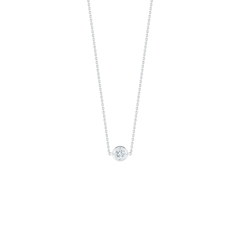 Roberto Coin Jewelry - Diamonds By The Inch 18K White Gold Single Station Diamond Necklace | Manfredi Jewels