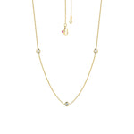 Roberto Coin Jewelry - Diamonds By The Inch 18K Yellow Gold 3 Station Diamond Necklace | Manfredi Jewels