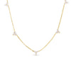 Roberto Coin Jewelry - Diamonds by the Inch 18K Yellow Gold Dangling 5 Station Diamond Necklace | Manfredi Jewels