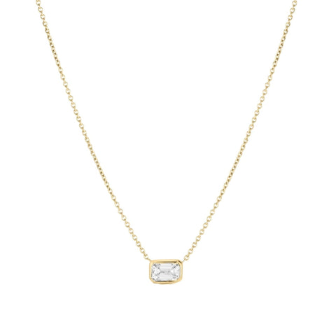 Diamonds By The Inch 18K Yellow Gold Large Emerald Cut Diamond Necklace