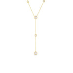 Roberto Coin Jewelry - Diamonds By The Inch 18K Yellow Gold Station ‘Y’ Diamond Necklace | Manfredi Jewels