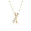 Roberto Coin Jewelry - Domino 18K Yellow Gold Diamond Crossover Necklace | Manfredi Jewels