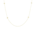 Roberto Coin Jewelry - Love By The Inch 18K Yellow Gold 10 Station Diamond Flower Long Necklace | Manfredi Jewels