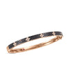 Roberto Coin Jewelry - Love In Verona 18K Rose Gold Black and White Diamond Bangle Bracelet | Manfredi Jewels