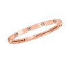 Roberto Coin Jewelry - Love In Verona 18K Rose Gold Narrow Width Diamond Accent Bangle Bracelet | Manfredi Jewels