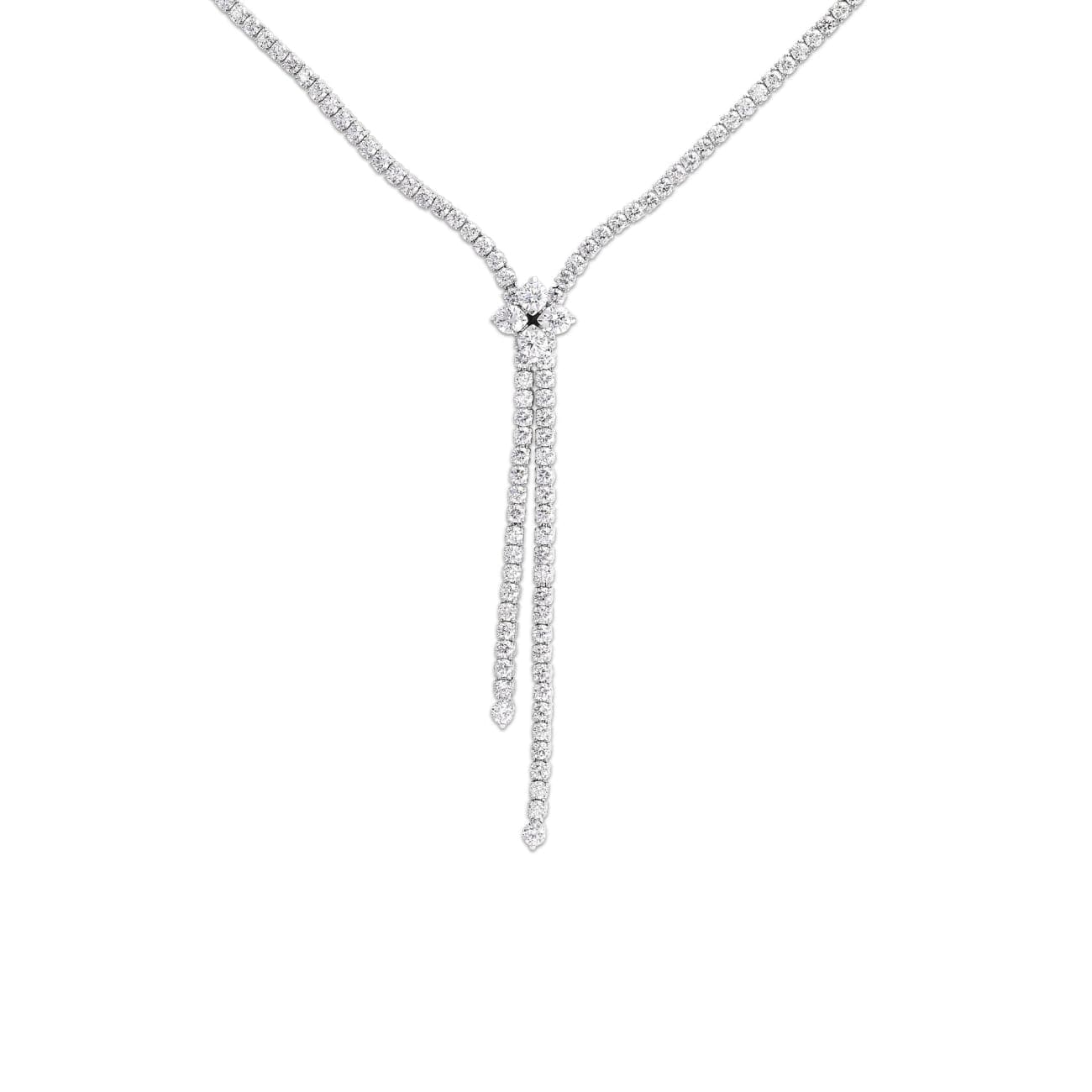 Roberto Coin Love in Verona Diamond Flower Zipper Necklace