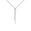 Roberto Coin Jewelry - Love In Verona 18K White Gold Diamond Zipper Necklace | Manfredi Jewels