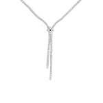 Roberto Coin Jewelry - Love In Verona 18K White Gold Diamond Zipper Necklace | Manfredi Jewels