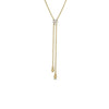 Roberto Coin Jewelry - Love In Verona 18K Yellow Gold Diamond Flower Lariat Necklace | Manfredi Jewels