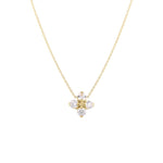 Roberto Coin Jewelry - Love In Verona 18K Yellow Gold Diamond Flower Necklace | Manfredi Jewels