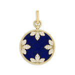 Roberto Coin Jewelry - Medallion 18K Yellow Gold Charms Lapis & Diamond Necklace | Manfredi Jewels