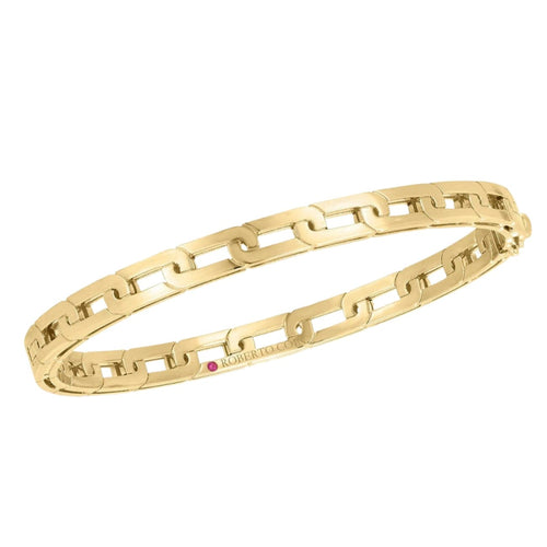 Roberto Coin Jewelry - Navarra 18K Yellow Gold Slim Bangle Bracelet | Manfredi Jewels