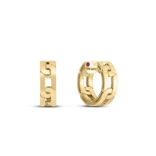 Roberto Coin Jewelry - Navarra 18K Yellow Gold Small Hoop Earrings | Manfredi Jewels