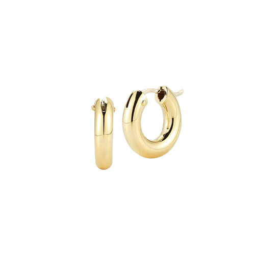 Roberto Coin Jewelry - Perfect 18K Yellow Gold Small Round Hoop Earrings | Manfredi Jewels