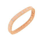Roberto Coin Jewelry - Princess 18K Rose Gold Fleur De Lis Diamond Slim Satin Bangle Bracelet | Manfredi Jewels