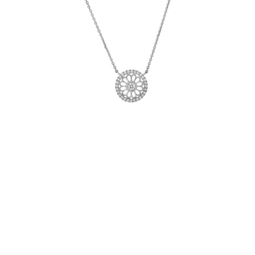 Roberto Coin Jewelry - Rosette 18K White Gold Pendant | Manfredi Jewels