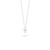 Roberto Coin Jewelry - Tiny Treasures 18K White Gold Baby Cross Diamond Necklace | Manfredi Jewels